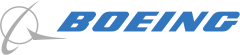 The contemporary logo integrates the Boeing logotype with a stylized version of the McDonnell Douglas symbol