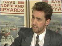 Photograph of Alan Milburn MP in his earlier incarnation as a leftwinger